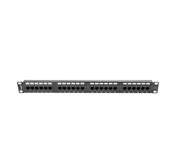 LANBERG Patch Panel 24 Port 1U Kat.6 czarny PPU6-1024-B - 457375 - zdjęcie 3